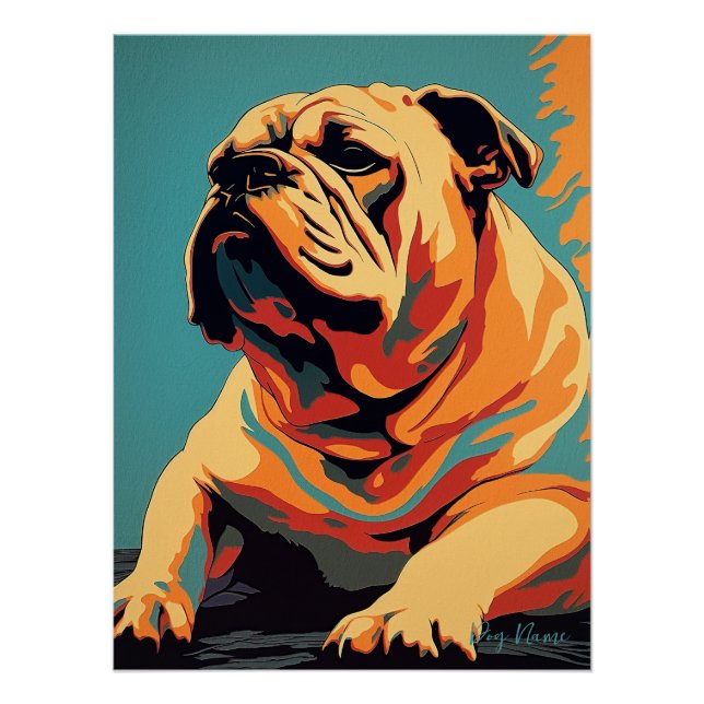 Pôster Bulldog 002 - Bruno Pokopen (Frente)