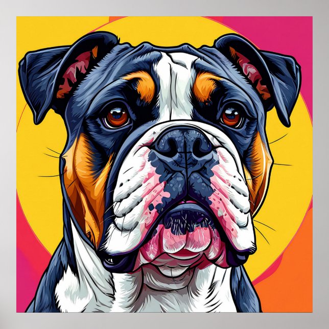Poster Bulldog australiano cachorro (Frente)