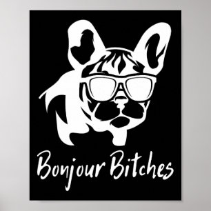 Poster Bulldog Bonjour Es