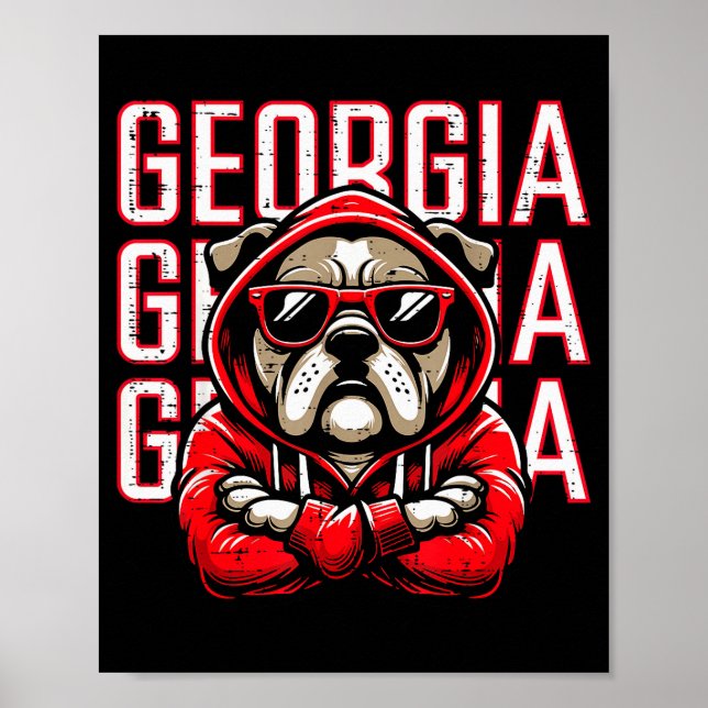 Poster Bulldog Boys Youth Teen Kids Men Girls Women  (Frente)