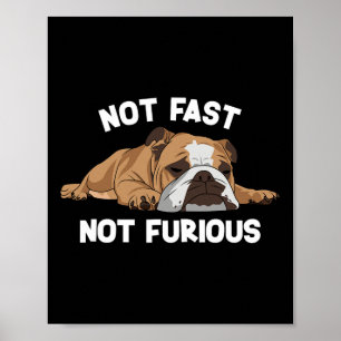 Poster Bulldog Dormindo Não Rapidamente Não É Um Slogan F