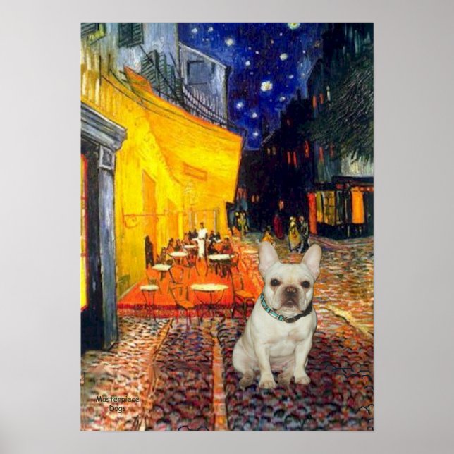 Pôster Bulldog Francês 1 - Terrace Cafe (Frente)