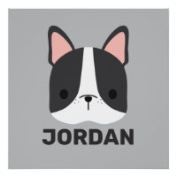 Bulldog Francês Bonito com Nome Personalizado