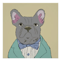 Bulldog Francês Cinza