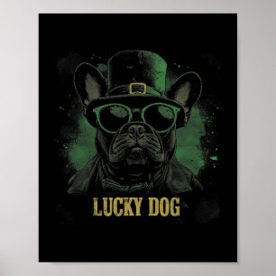 Poster Bulldog Francês - Dia de São Patrício