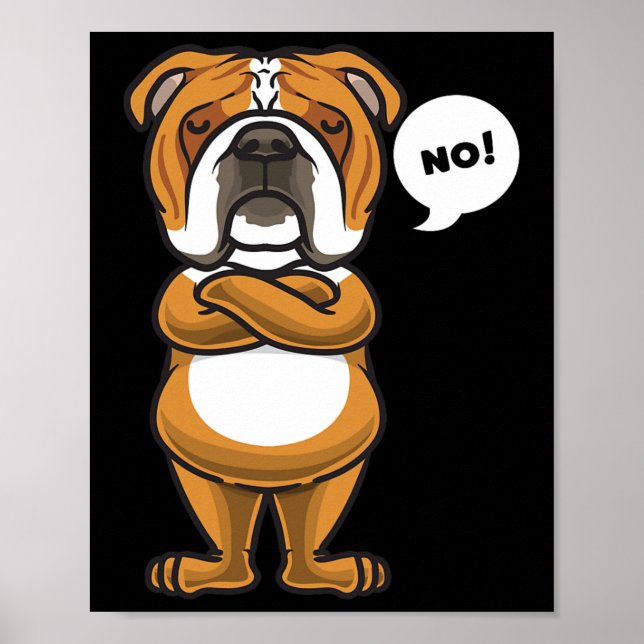 Poster Bulldog Inglês Cachorro  (Frente)