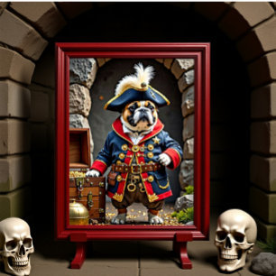 Poster Bulldog Pirate Regal Explorer Francês