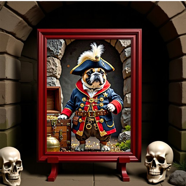 Poster Bulldog Pirate Regal Explorer Francês (Criador carregado)