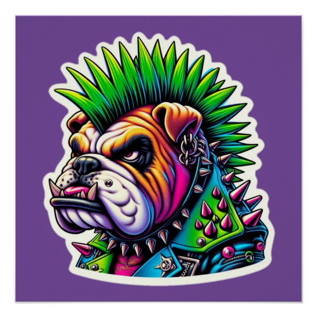 PÔSTER BULLDOG-PUNK ROCKER 7 (Frente)