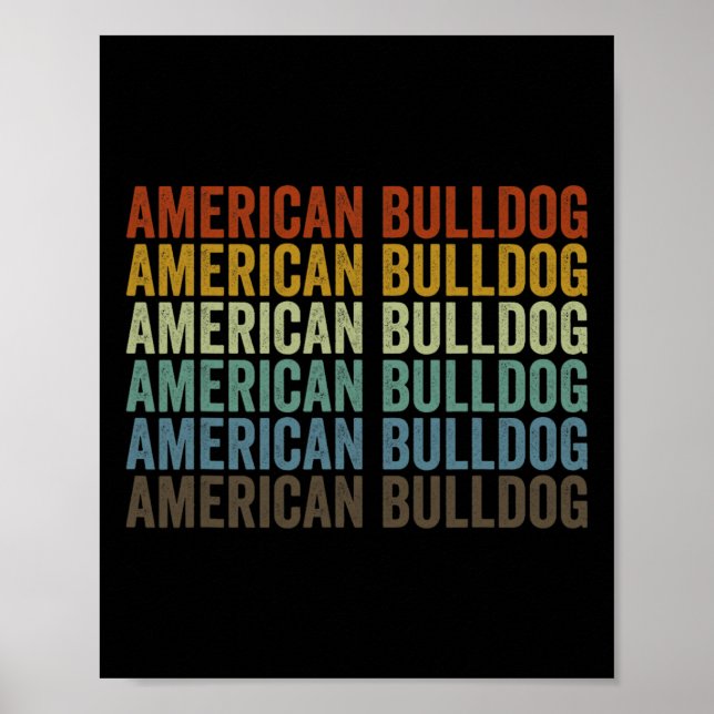 Poster Bulldog Retro (Frente)