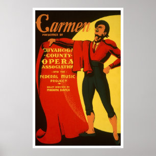 Pôster Bullfighter Carmen WPA 1939