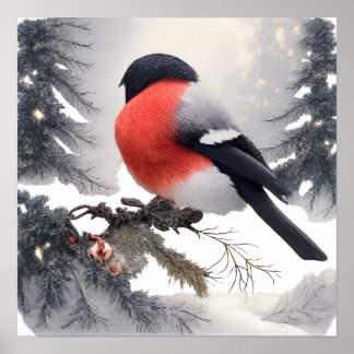 Poster Bullfinch bird