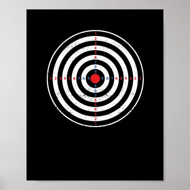 Poster Bullseye dartboard dartboard target (Frente)
