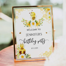 Bumble bee Aniversário bem-vindo