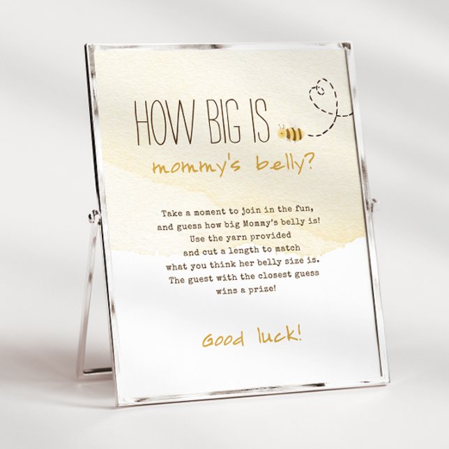 Poster Bumble Bee Doce Quão Grande É O Sinal De Mamãe (Criador carregado)