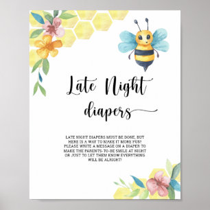 Poster Bumble bee \ Jogo noturno tardio do fralda