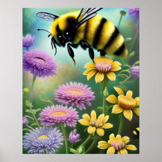 Poster Bumble Bumble Floral