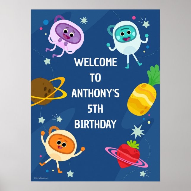 Poster Bumble Nums Space Birthday (Frente)