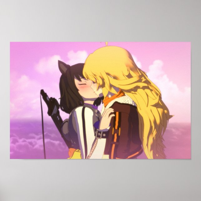 Poster Bumbleby Kiss Yang Xiao Long e Blake Belladonna (Frente)