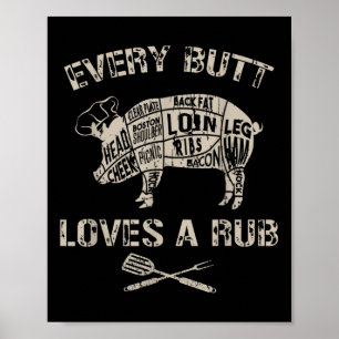 Poster Bumbum Engraçado Adora Fumante De Churrasco De Car