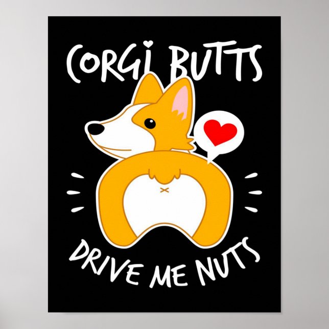 Poster Bumbuns Corgi | Loucos Drive Me | Corgi Lover (Frente)