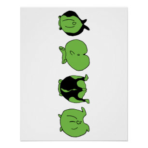 Pôster Bumbuns de Hamster Verde
