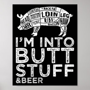 Poster Bumbuns E Cortes De Porco De Cerveja Churrascos De