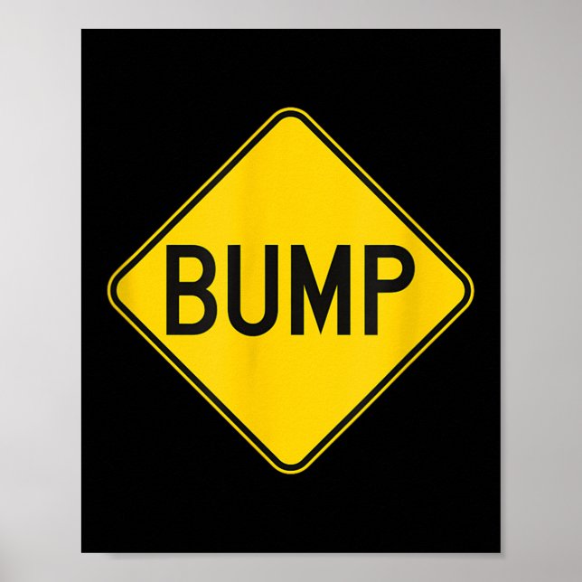 Poster Bump Ahead Mother To Be Cute New Moms Women  (Frente)