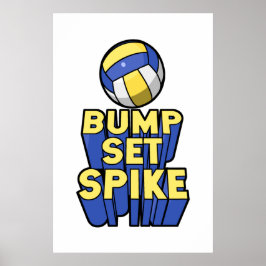 Poster Bump Set Spike Voleibol