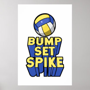 Poster Bump Set Spike Voleibol