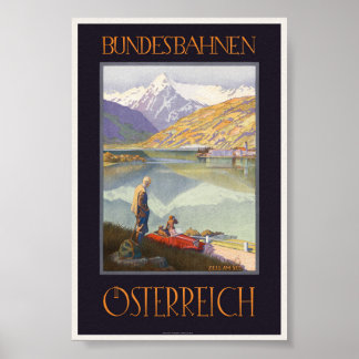 Poster Bundesbahnen Österreich Viagens vintage 192
