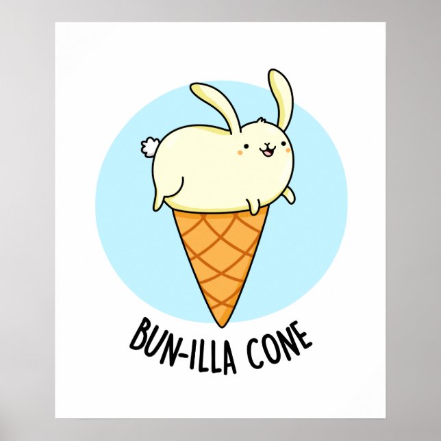 Poster Bunnilla Cone Funny Bunny Vanilla Sorvete (Frente)