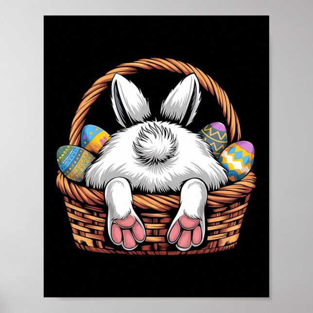 Poster Bunny Fofo Caça Escondida Ovos de Chocolate Caça a (Frente)