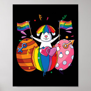 Poster Bunny Lgbt Q Prioridade Páscoa Coelho Cortado Ally