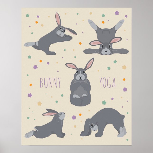 Poster Bunny Yoga (Frente)