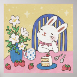 Poster Bunny's Tea Time Illustration