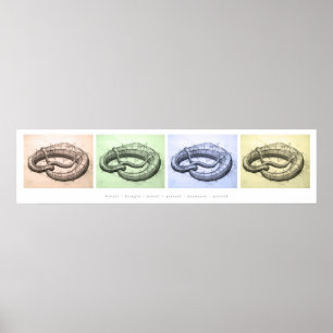 Poster Bunte Brezeln