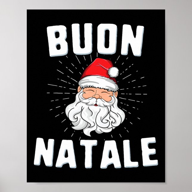 Poster Buon natale christmasitaly italian papais noeis ba (Frente)