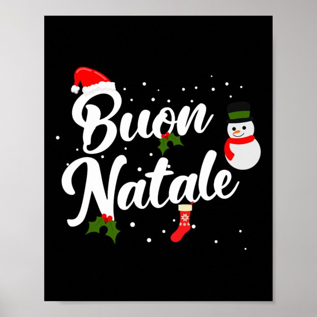 Poster Buon natale italiano christmas (Frente)