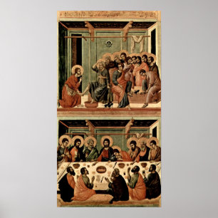 Poster Buoninsegna - lavagem da última ceia dos pés