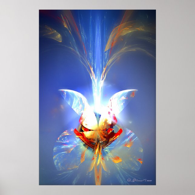 Poster Buquê azul (Frente)