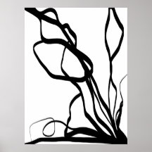 Buquê Blanc: Abstrato branco e preto