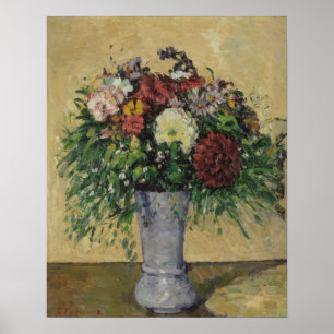 Poster Buquê das flores em um vaso, c.1877