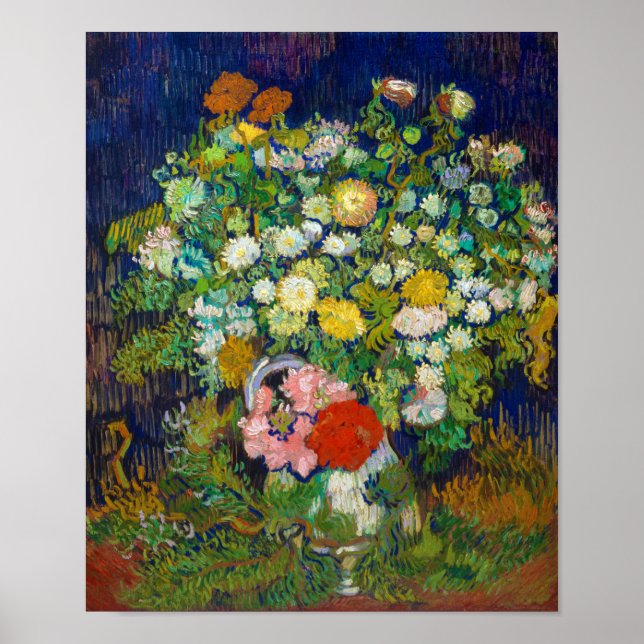 Poster Buquê das Flores em um Vaso, Van Gogh (Frente)