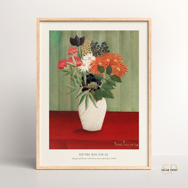Poster Buquê das Flores Henri Rousseau Primitivismo Cozy (Criador carregado)