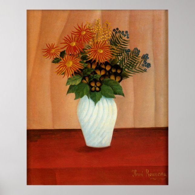 Poster Buquê de Flores de Henri Rousseau (cerca de 1900) (Frente)