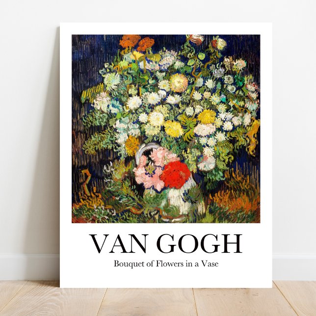 Poster Buquê de Flores em Vaso por Vincent van Gogh (Van Gogh's Vibrant Blooms: "Bouquet of Flowers." Museum-quality poster)