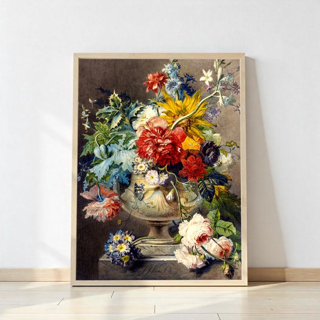Poster Buquê de Flores num Vaso por Johannes van Os (Criador carregado)