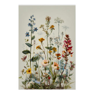 Pôster Buquê de Flores Silvestres Blue Spike