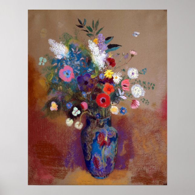 Poster Buquê de Odilon Redon de Flores (Frente)